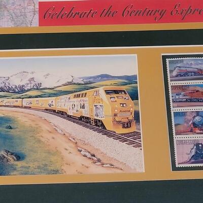 Lot 39: All Aboard "Celebrating the Century Express" Railroad Post Office Art