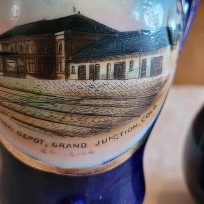 Lot 40: Antique Grand Junction Union Depot Ceramic Memorabilia - Denver and Rio Grande Depot 