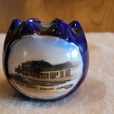 Lot 40: Antique Grand Junction Union Depot Ceramic Memorabilia - Denver and Rio Grande Depot 