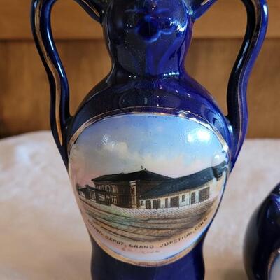 Lot 40: Antique Grand Junction Union Depot Ceramic Memorabilia - Denver and Rio Grande Depot 
