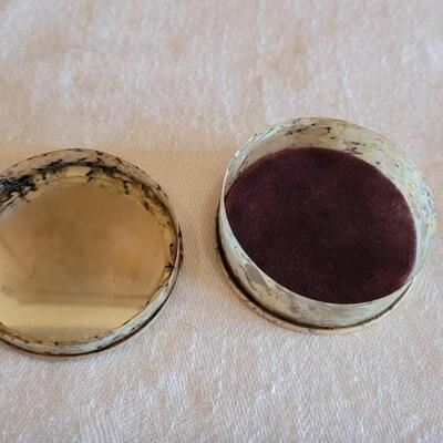 Lot 41: RARE! Antique Denver and Rio Grande Union Depot Trinket Box with Mirror