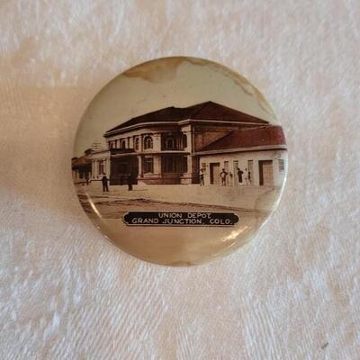 Lot 41: RARE! Antique Denver and Rio Grande Union Depot Trinket Box with Mirror