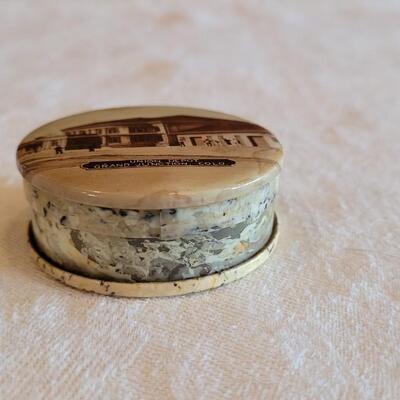 Lot 41: RARE! Antique Denver and Rio Grande Union Depot Trinket Box with Mirror