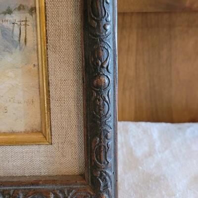 Lot 42: 1943 Train Painting by W. McFarland? (Signature is not clear)