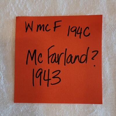 Lot 42: 1943 Train Painting by W. McFarland? (Signature is not clear)