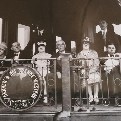 Lot 43: George L. BEAM Antique Railroad Photograph "Group Posed on A Parlor" Denver and Rio Grande Railroad 