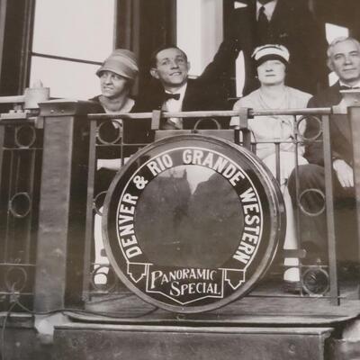 Lot 43: George L. BEAM Antique Railroad Photograph "Group Posed on A Parlor" Denver and Rio Grande Railroad 