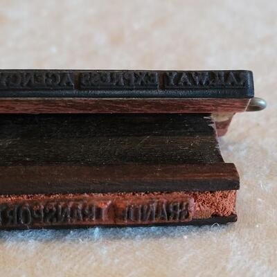 Lot 46: (2) Antique Denver and Rio Grande Railway Express Agency & Grande Express Rubber Stamps 