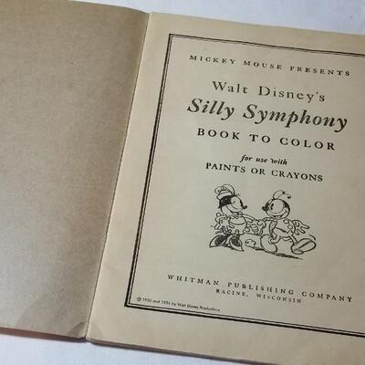 Lot 100: Walt Disney' Silly Symphony Coloring Book