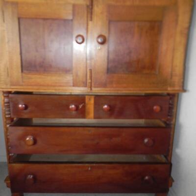 LOT 27 WOODEN ARMOIR/DRESSER