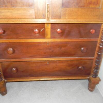 LOT 27 WOODEN ARMOIR/DRESSER