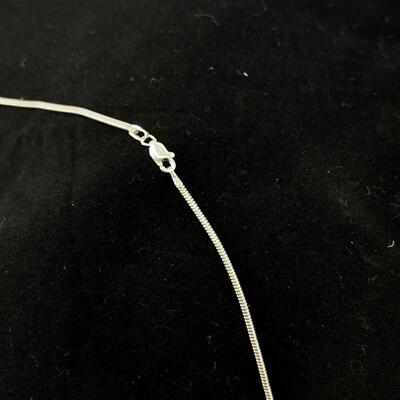 #385 - 925 Mignon Faget Retired Wishbone Pendant with 20” Sterling Snake Chain