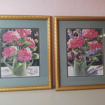 96 - 2 Floral Prints