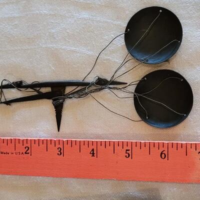 Lot 110: Antique Chinese Opium Scale with Poppy Flower Wood Box