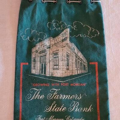 Lot 111: Antique Farmers State Bank Bag 