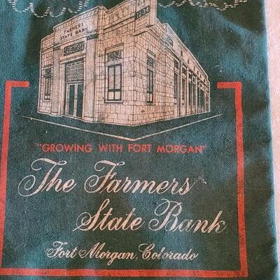 Lot 111: Antique Farmers State Bank Bag 
