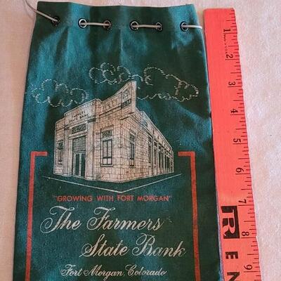 Lot 111: Antique Farmers State Bank Bag 