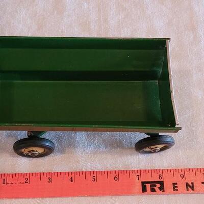 Lot 112: Vintage John Deer Flare Wagon on Wagon Runnig Gear 