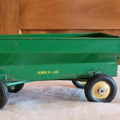 Lot 112: Vintage John Deer Flare Wagon on Wagon Runnig Gear 