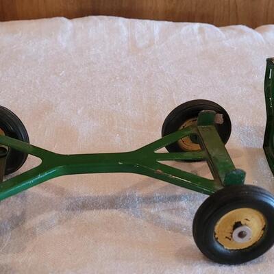 Lot 112: Vintage John Deer Flare Wagon on Wagon Runnig Gear 