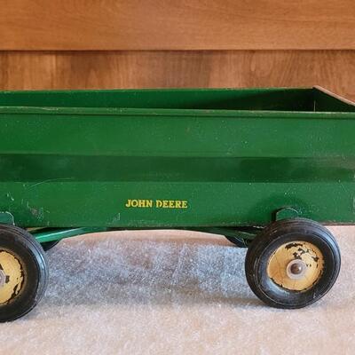 Lot 112: Vintage John Deer Flare Wagon on Wagon Runnig Gear 