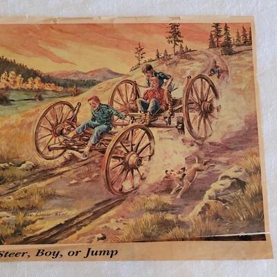 Lot 114: (1) Vintage Print and (2) Vintage Advertisements