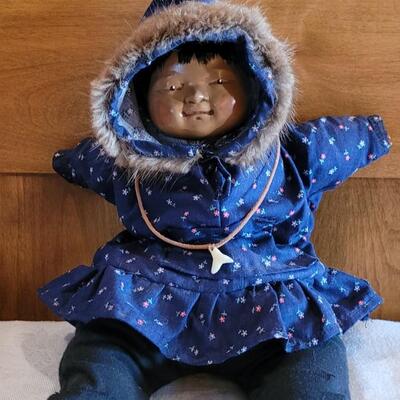Lot 123: Vintage Alaskan Doll (with ceramic or painted porcelain head)