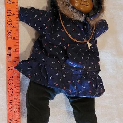 Lot 123: Vintage Alaskan Doll (with ceramic or painted porcelain head)