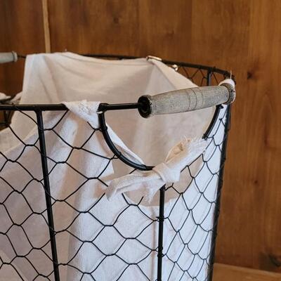 Lot 126: Chicken Wire Laundry Basket #2