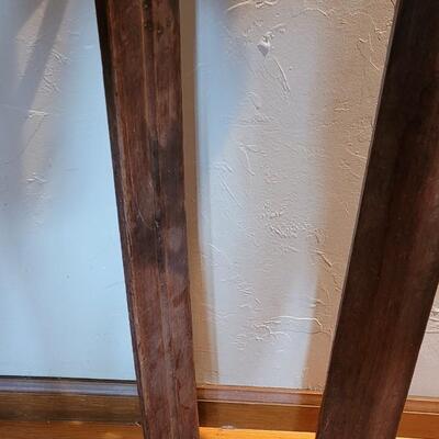 Lot 128: Antique Wood Skis 7'6"