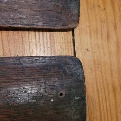 Lot 128: Antique Wood Skis 7'6"