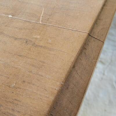 Lot 142: Vintage Claw Foot Dining Table w/ Wood Coaster Wheels includes Multiple Leaves