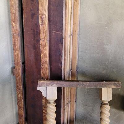 Lot 142: Vintage Claw Foot Dining Table w/ Wood Coaster Wheels includes Multiple Leaves