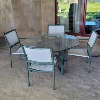 Lot 144: Outdoor Dining Leisure Table and Chair Set