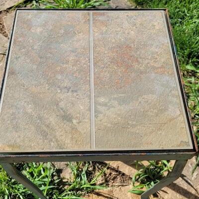 Lot 147: Vintage Metal Table w/ Tile Top