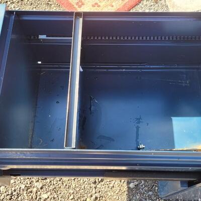 Lot 155: Vintage Blue Metal File Cabinet #1