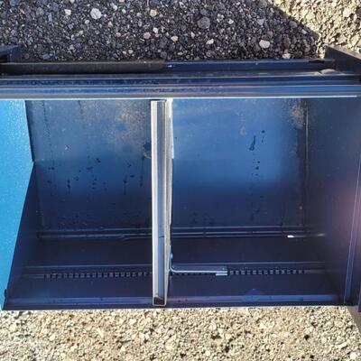 Lot 155: Vintage Blue Metal File Cabinet #1