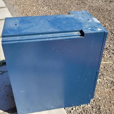 Lot 155: Vintage Blue Metal File Cabinet #1
