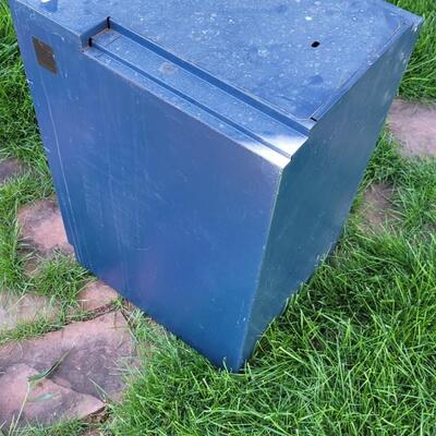 Lot 156: Vintage Blue Metal File Cabinet #2