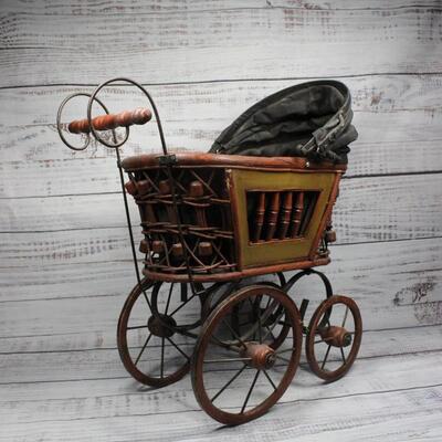 Antique Victorian Style Doll Stroller 