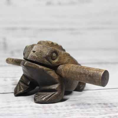 Wooden Croaking Frog Percussion Instrument 