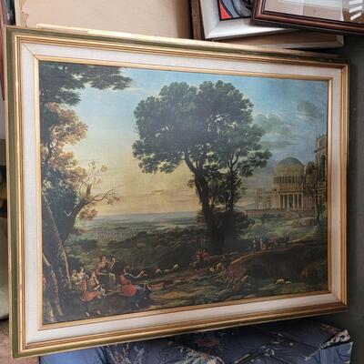 Tree and Landscape Framed Painting