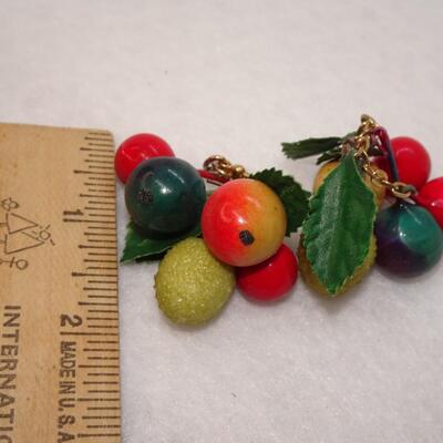 Vintage Carman Miranda Style  Fruit Earrings 