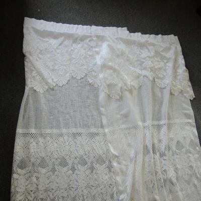 LOT 46 LACY CURTAINS
