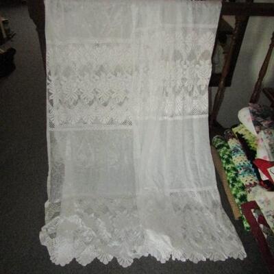 LOT 46 LACY CURTAINS