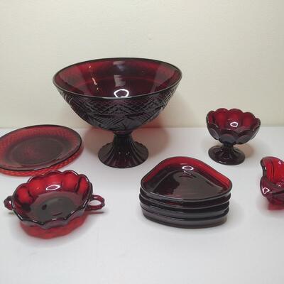 126 - Cranberry Glass