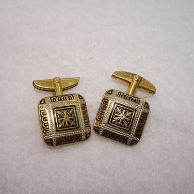 Vintage Gold Tone Men's Cufflinks 