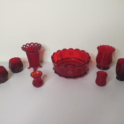 128 - Red & Cranberry Glass