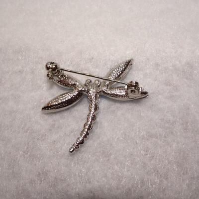 Baby Blue Dragonfly Pin, Insect Jewelry 