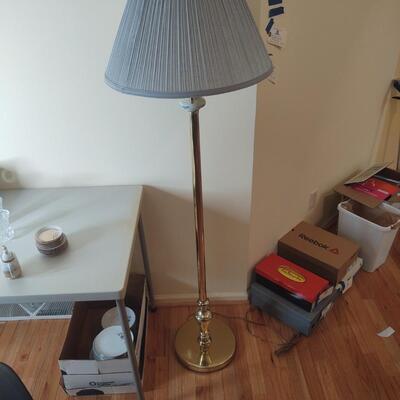 129 - Flower Print and Floor Lamp